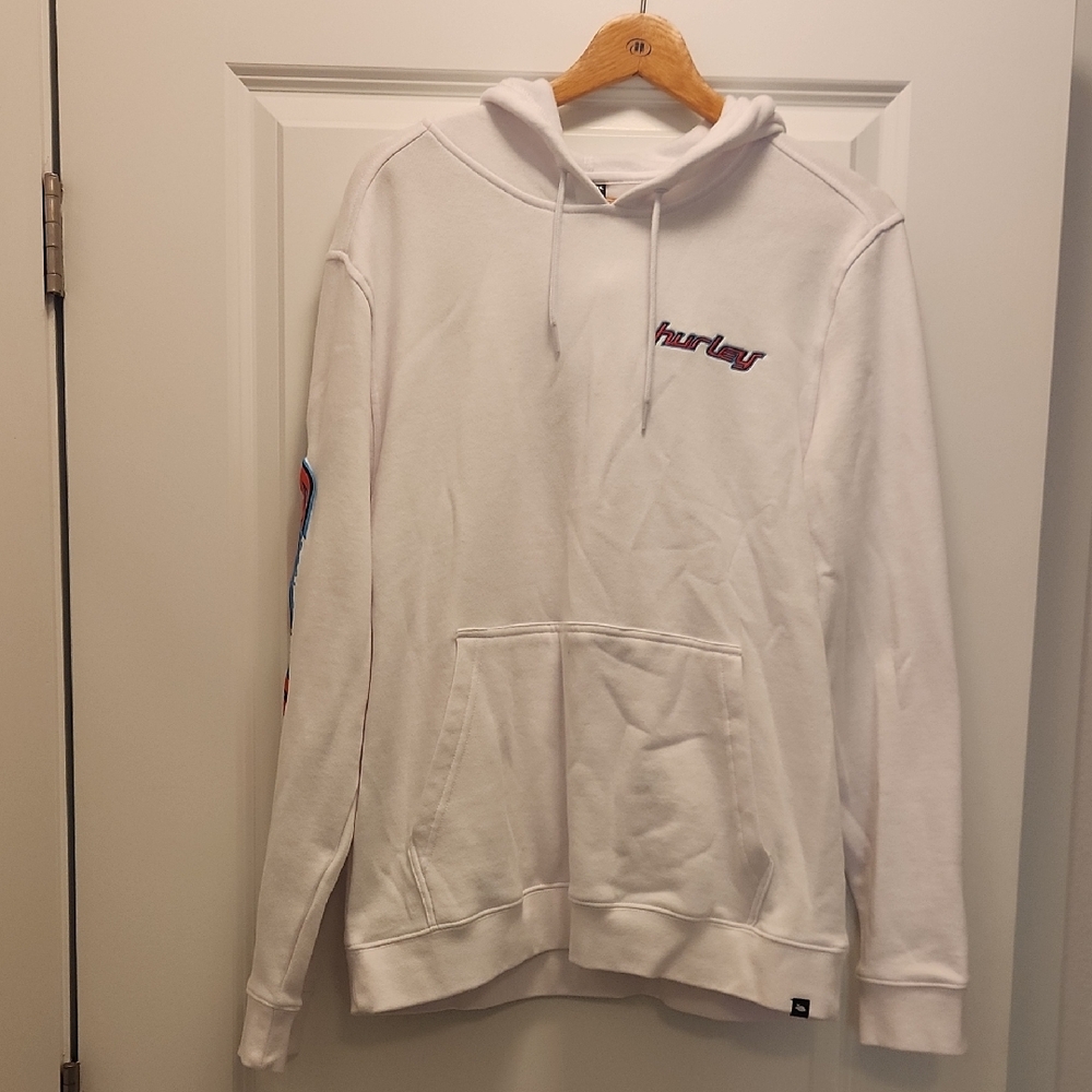 Hurley 25th Anniversary White Hoodie with Logo